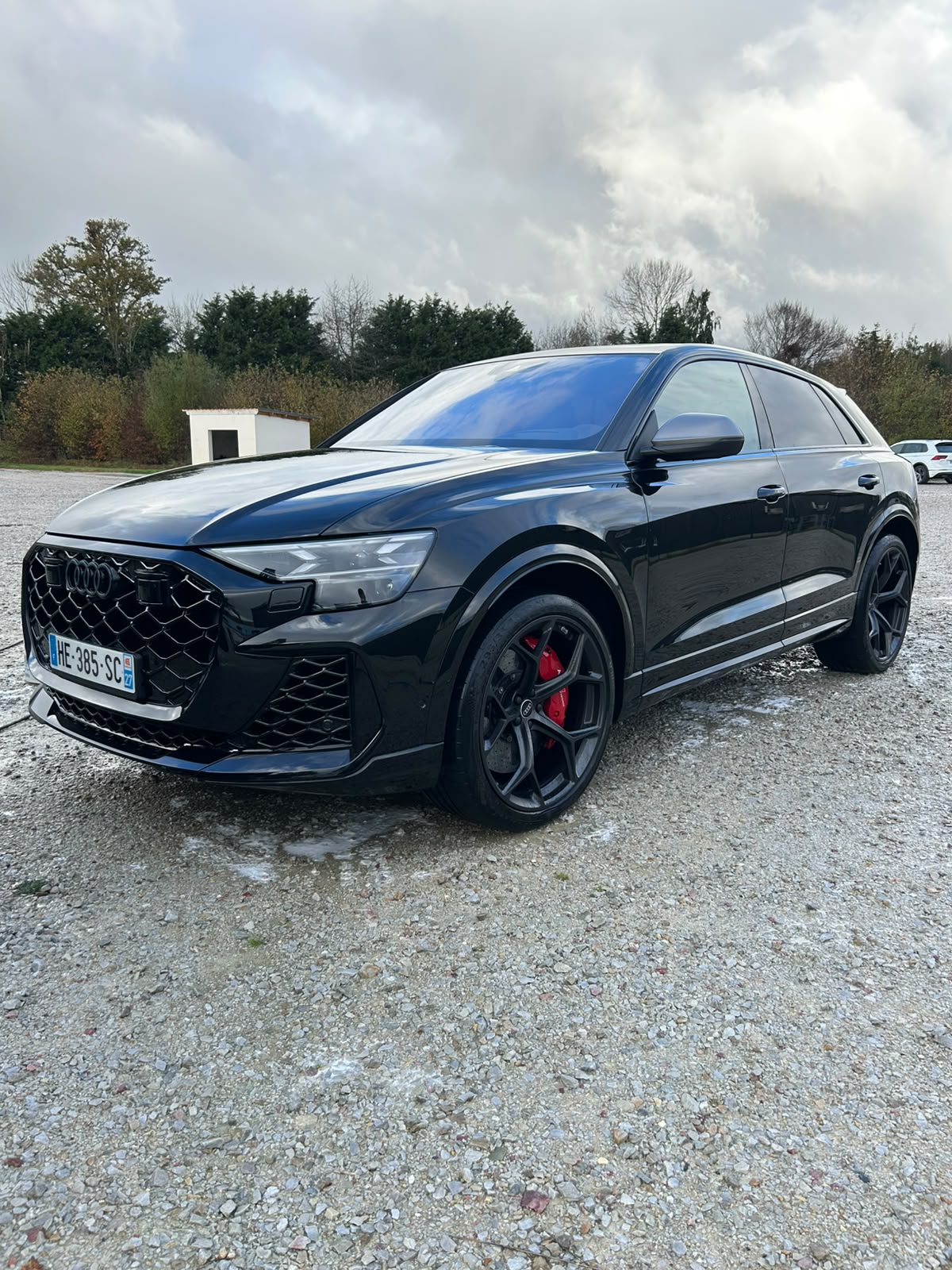 Audi RS Q8 noire brillante après lavage complet